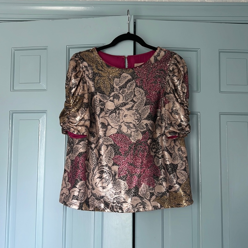 Anthropologie sequined blouse